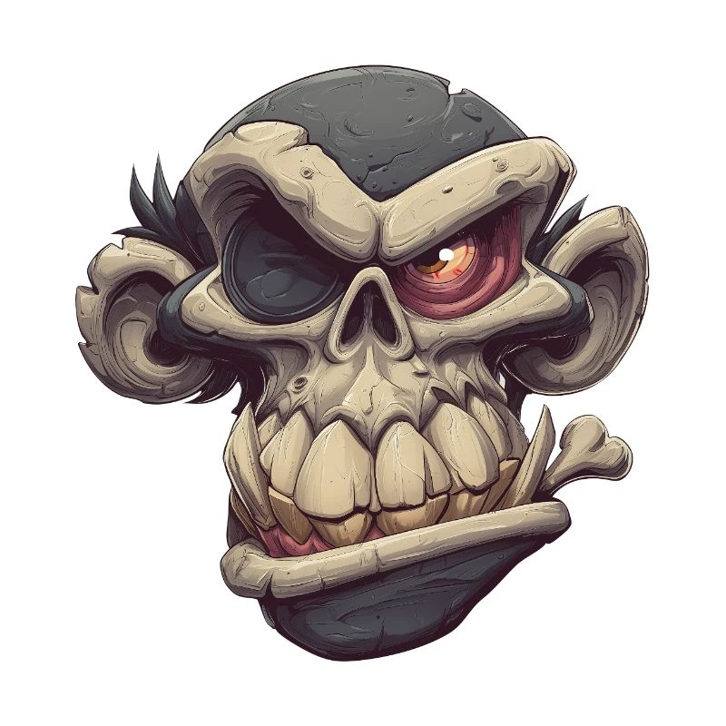 Monkey Skull Grin