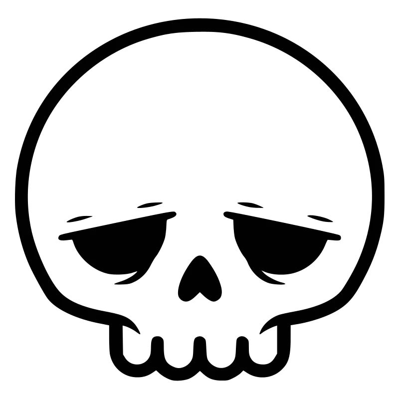 Crâne triste | Emo & Goth Design