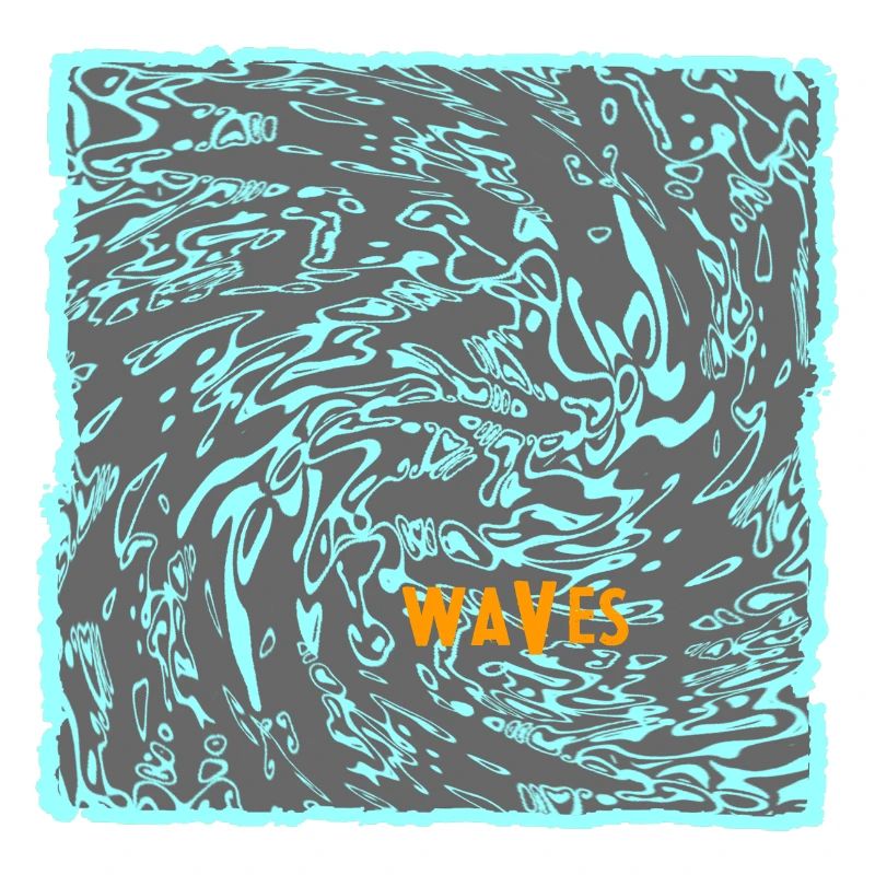 Wave flow neon pattern surf