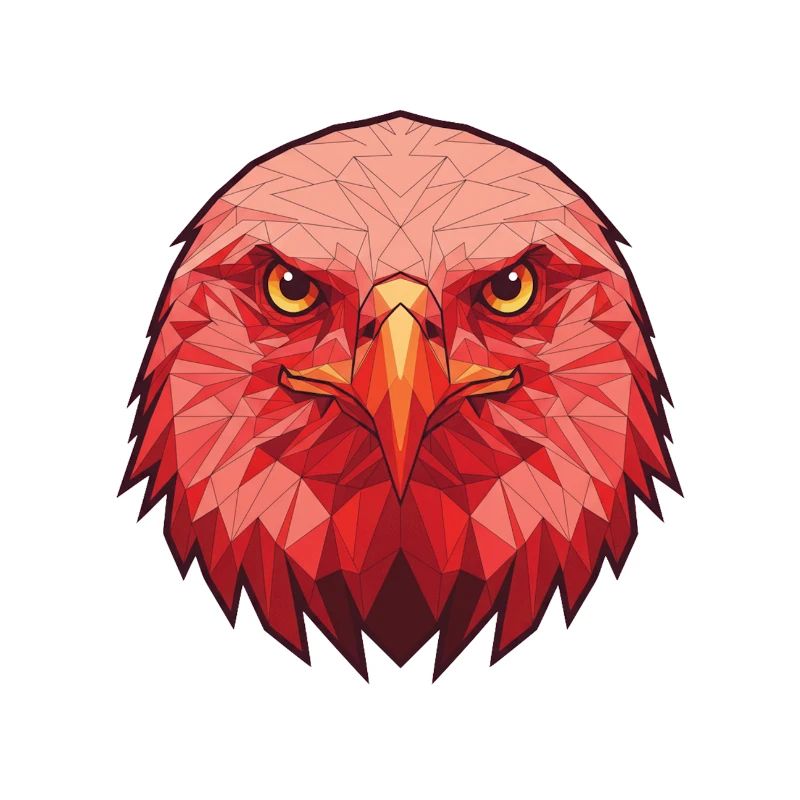 Red Eagle Lowpoly Portrait