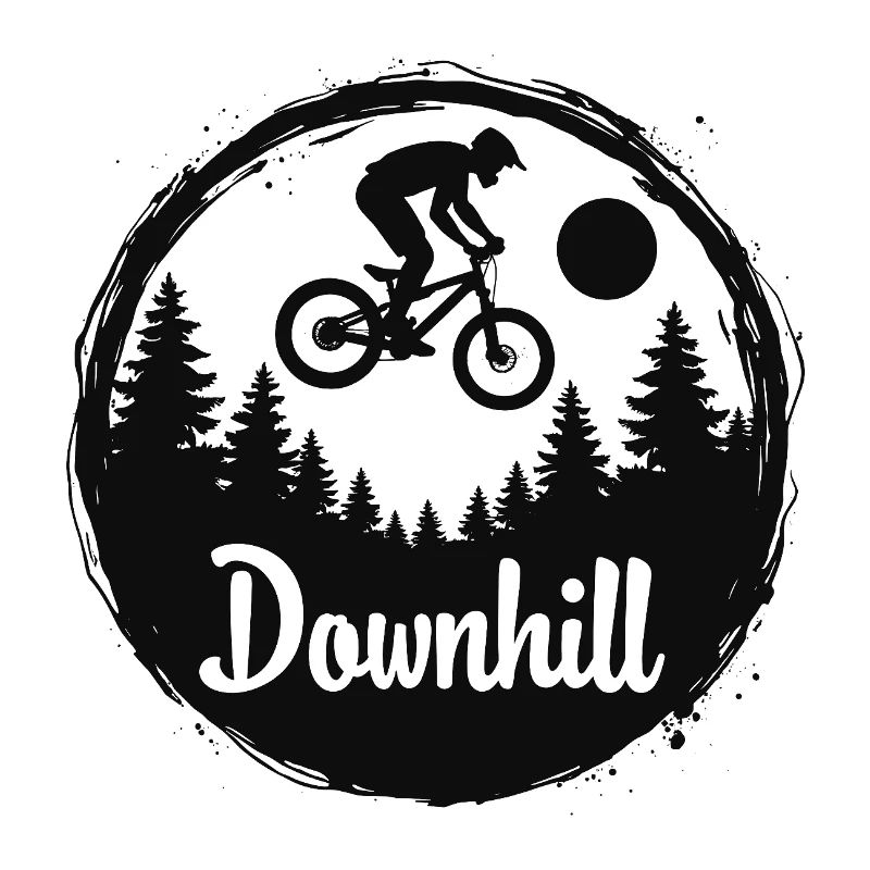 Aventure de VTT en descente dans la forêt