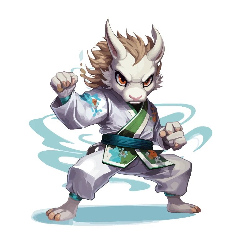 Fighting hamster in gi