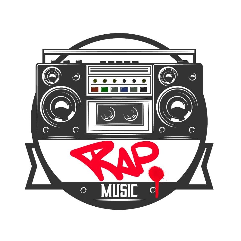 Jukebox Rap Logo Ghetto Blaster Graffiti