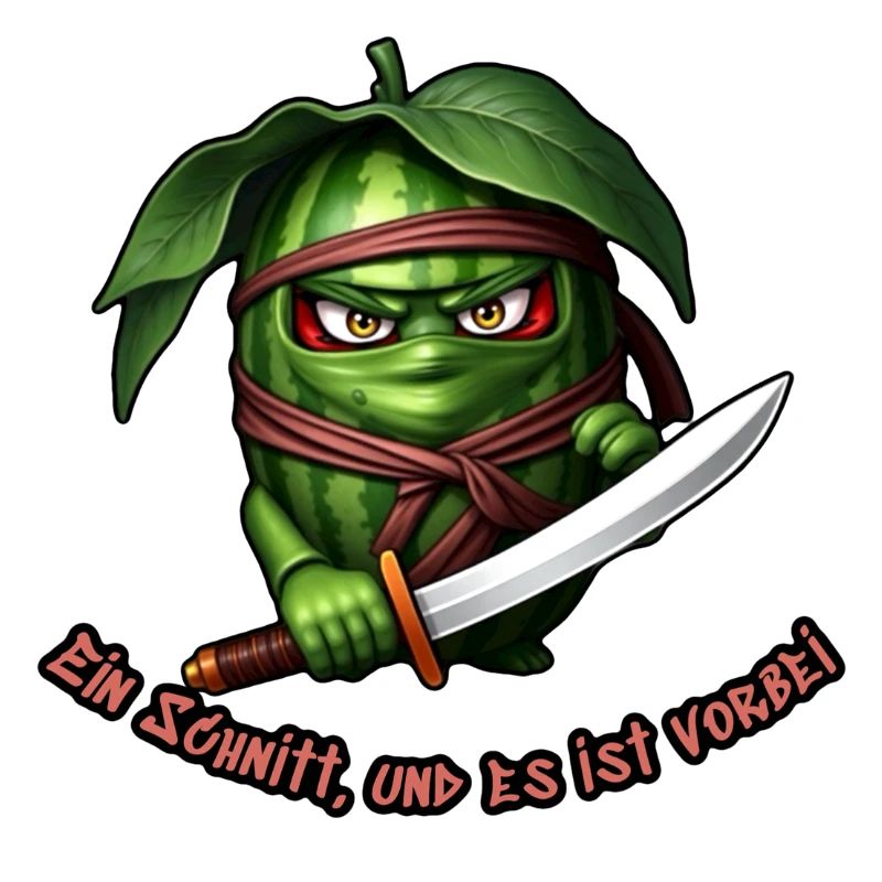 Ninja pastèque avec l’épée