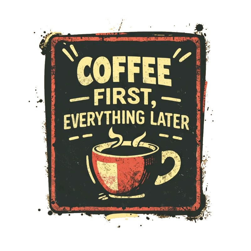 Coffee First, Everything Later Kaffe Spruch Lustig