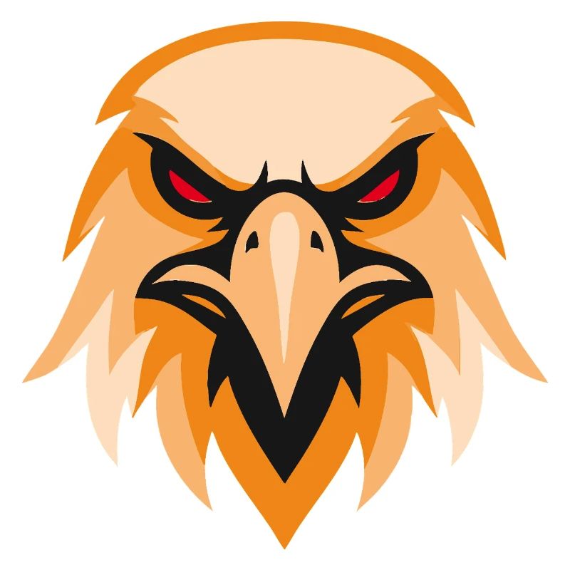 Wild Eagle Head in Orange