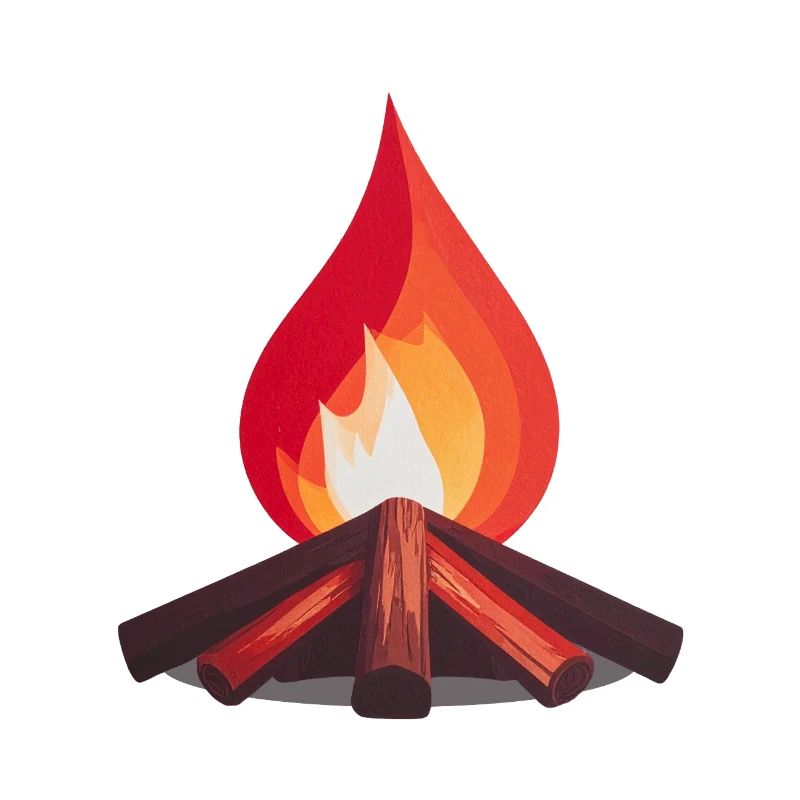 Campfire Flames Illustration