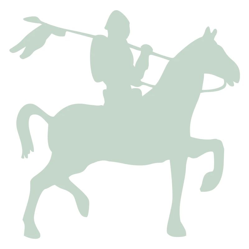 Ritter Krieger auf ein Pferd