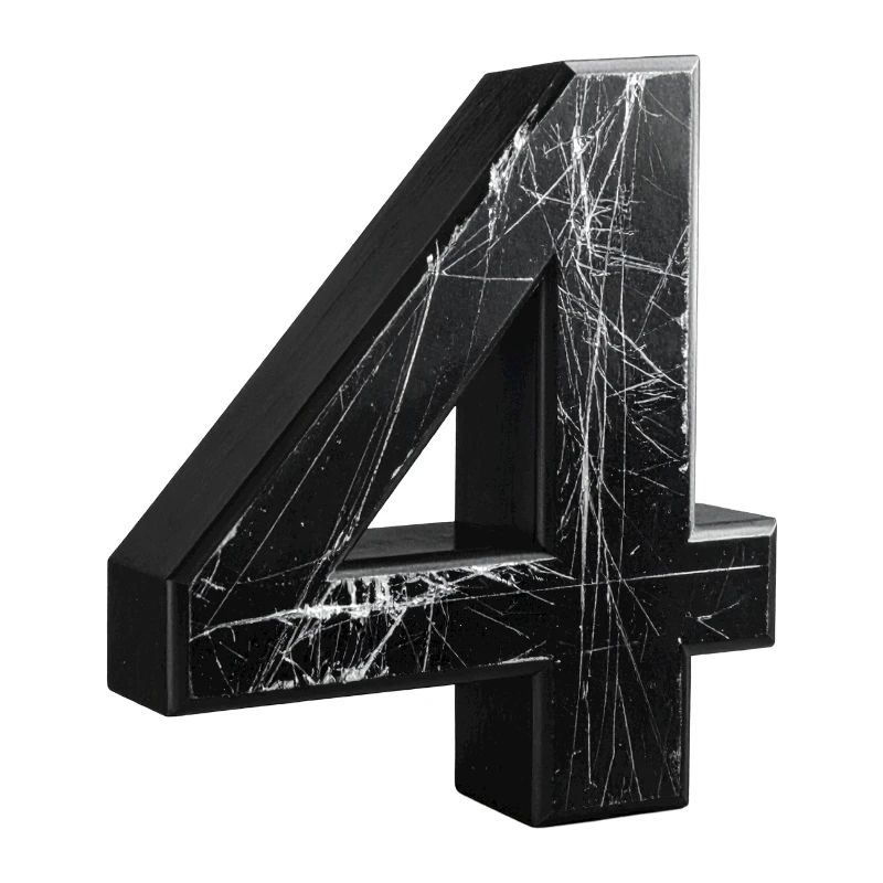Black 4 with marble pattern