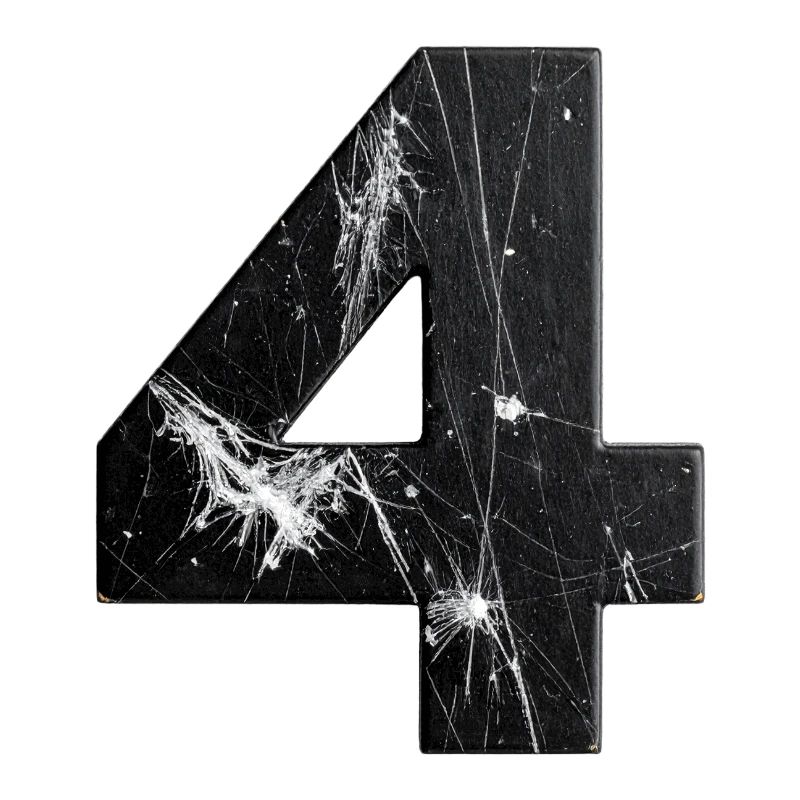 Black four-scratch pattern