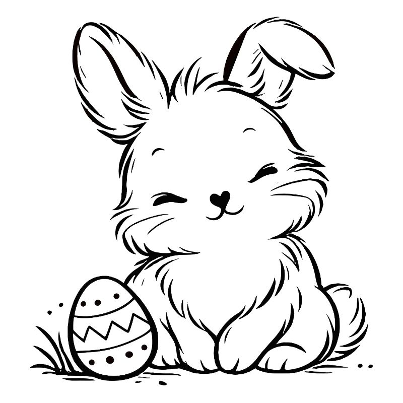 Easter bunny with Easter egg