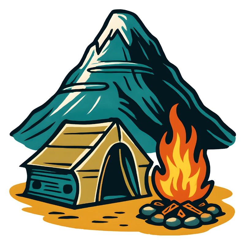 Mountain camping fire pit