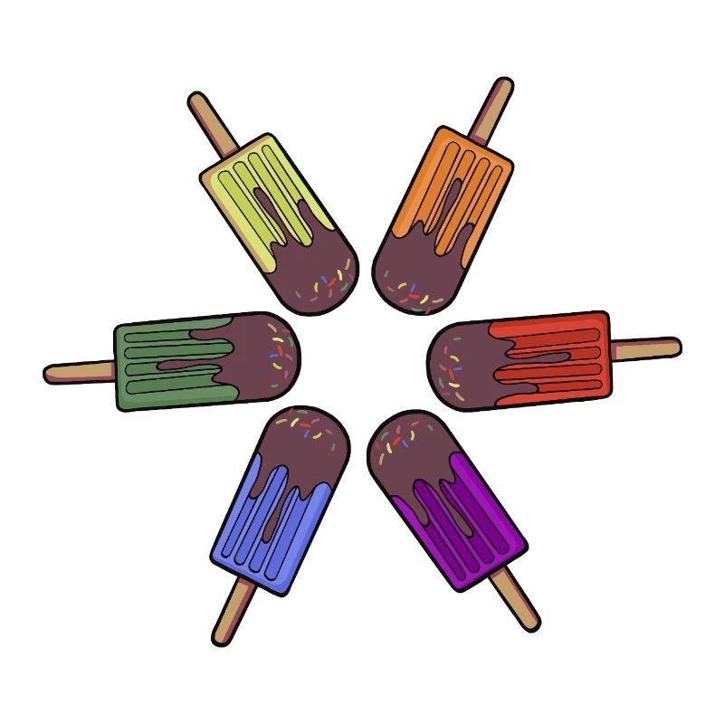 Rainbow Popsicle Circle