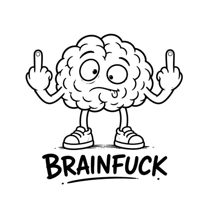 Brain Graffiti With Middle Finger