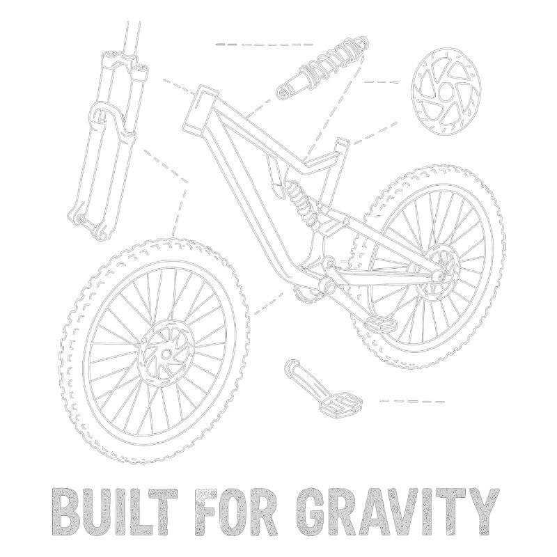 Built for Gravity: DH-Bike Exploded Drawing