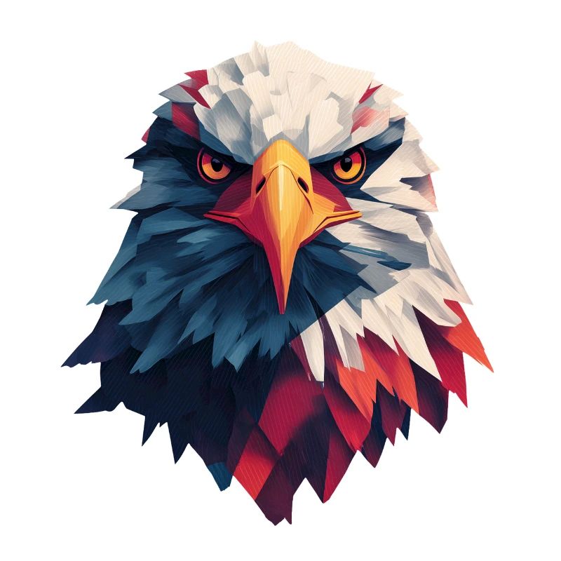 Majestic eagle piercing gaze