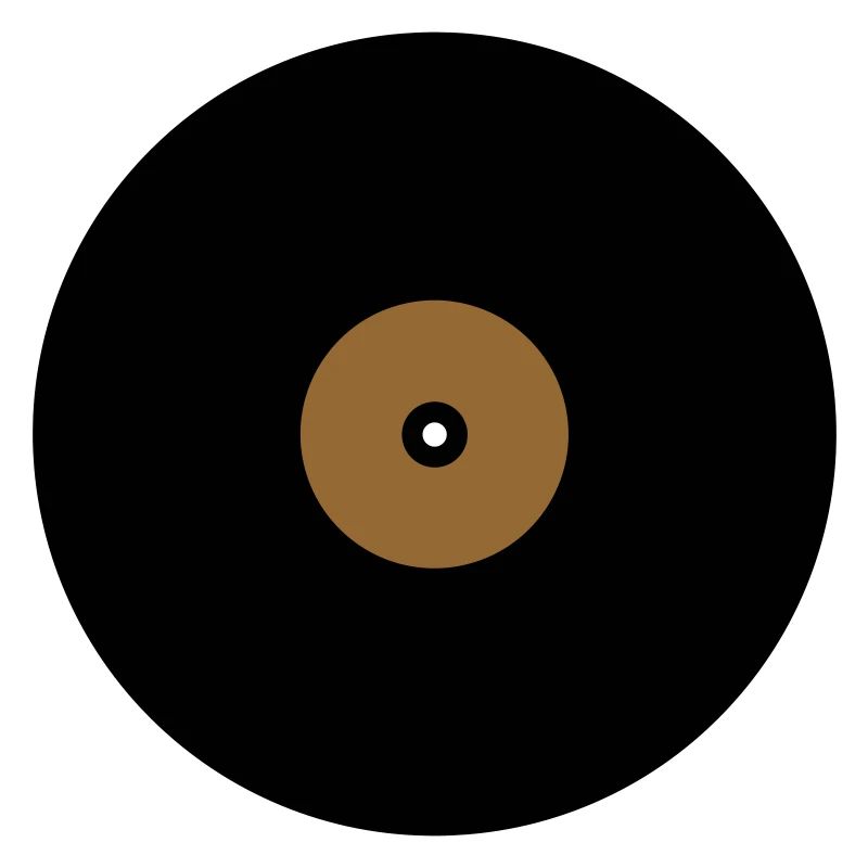 Vinyl Record Circle Text Box Base