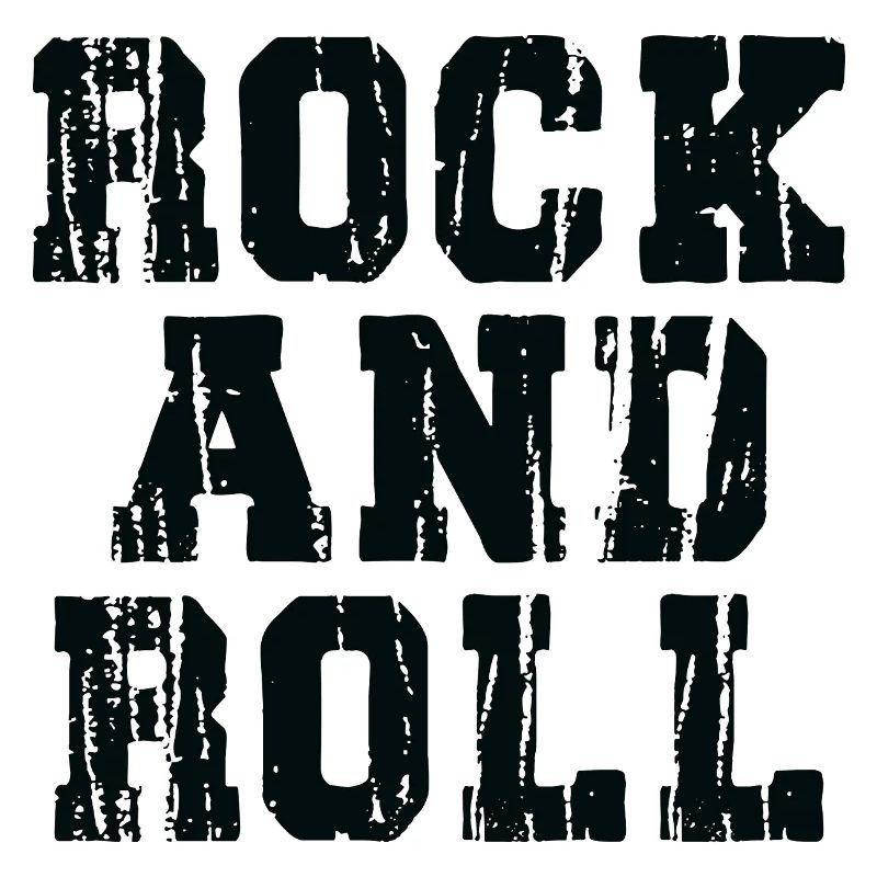 Rock and Roll Typographie Audacieuse et Usée