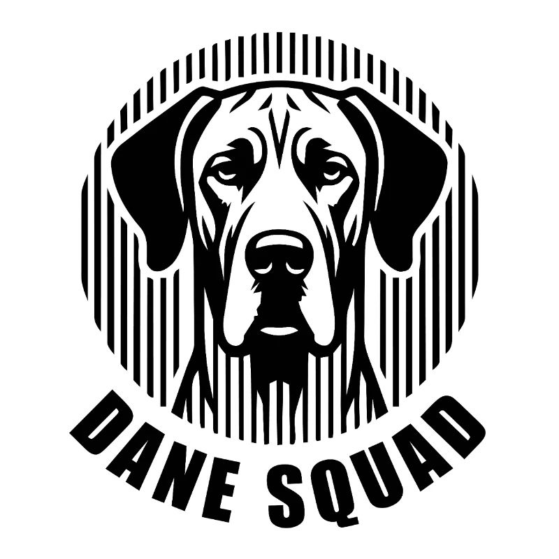 Dane Squad – Minimalist linear silhouette Hund