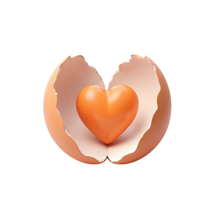 Heart in Broken Eggshell