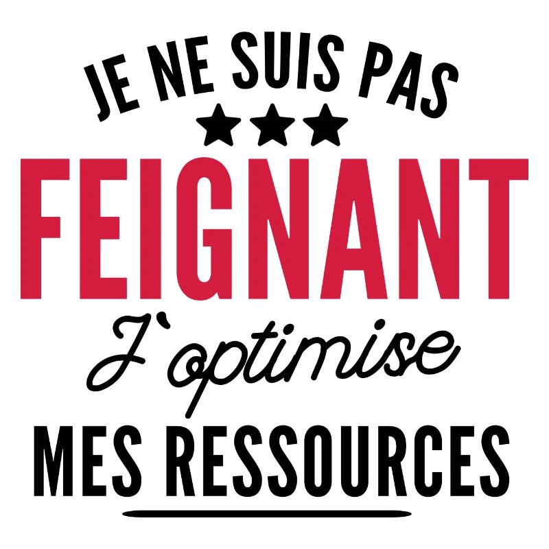 je ne suis pas feignant j optimise mes ressources