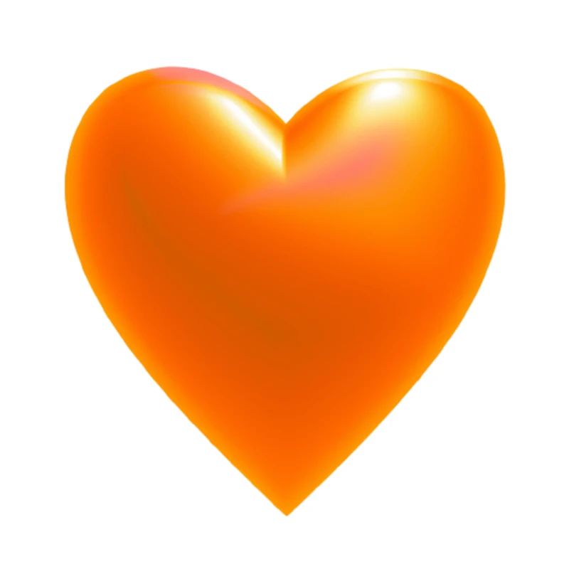 Herz orange Geschenkidee