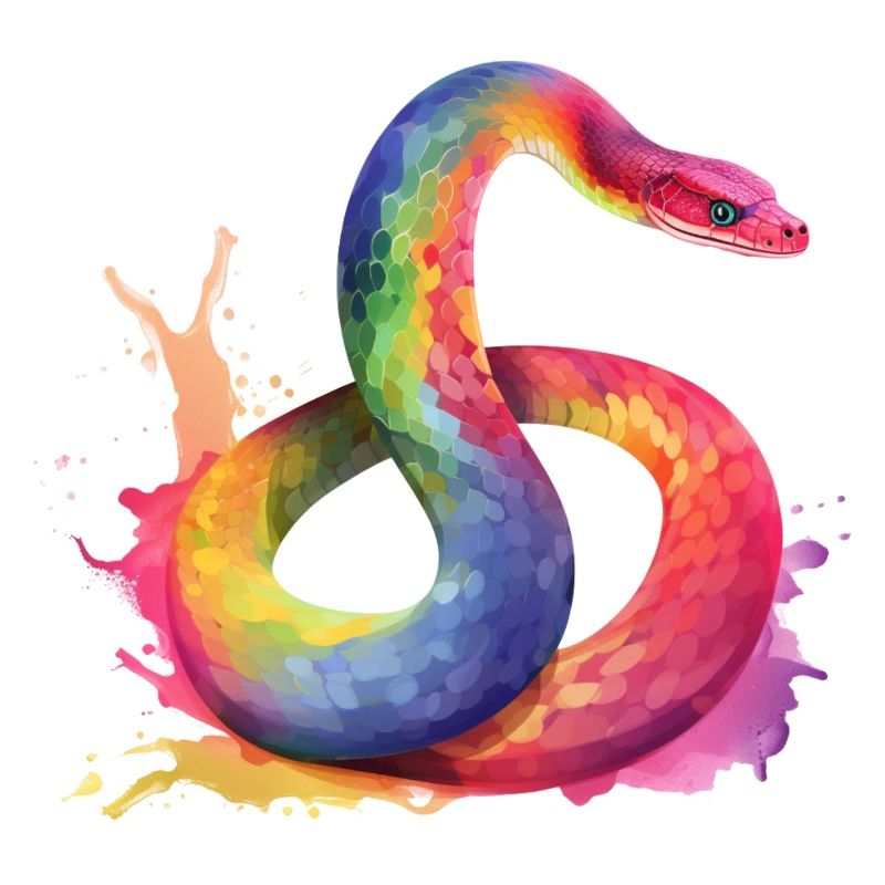 Snake Rainbow Pride Colors