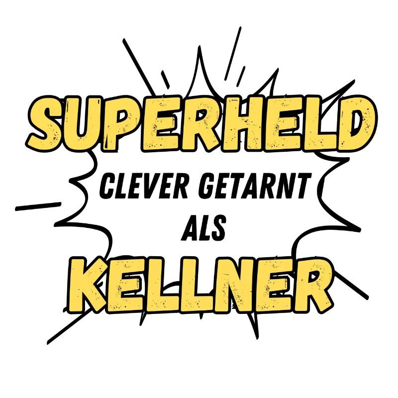Superheld clever getarnt als Kellner