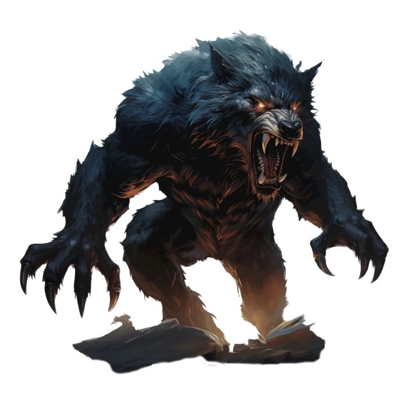 a classic Werewolf Monster in a comic style