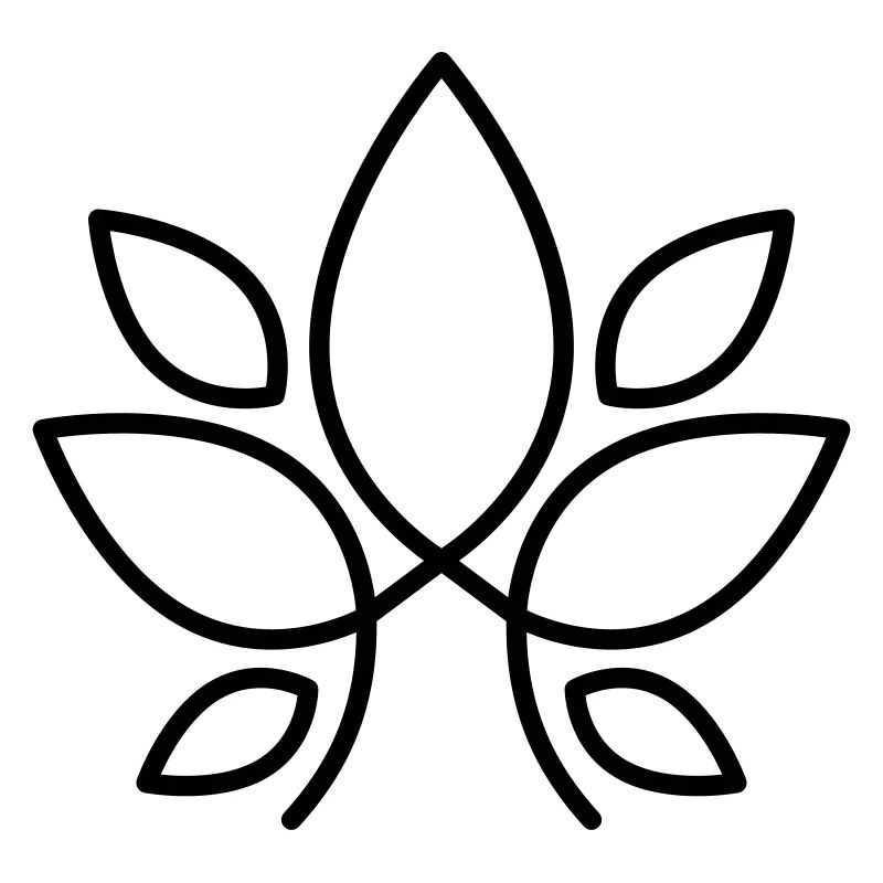 abstract logo with leaves