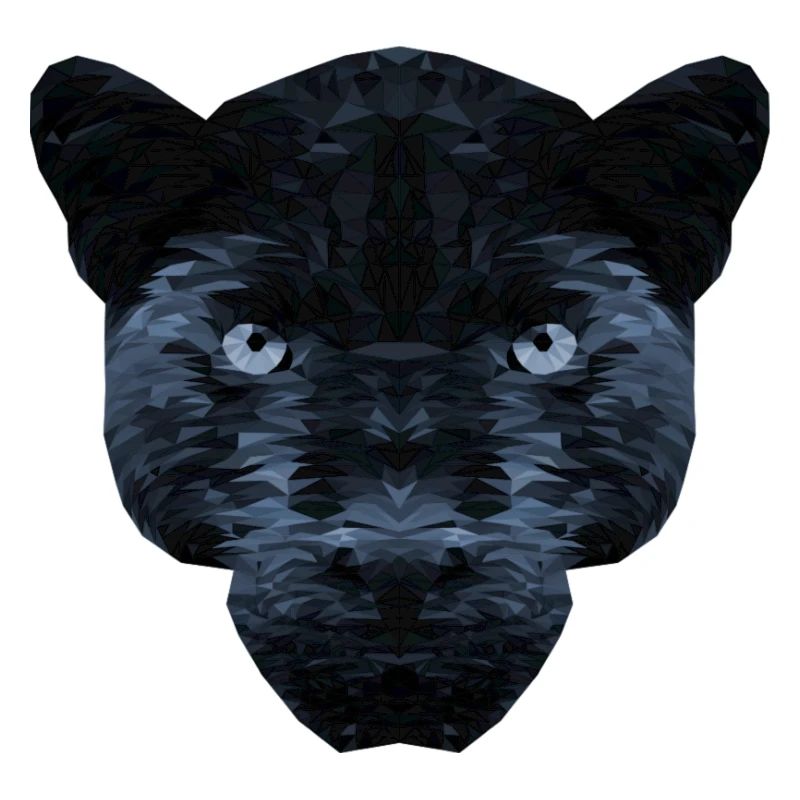 Schwarzer Panther Polygon