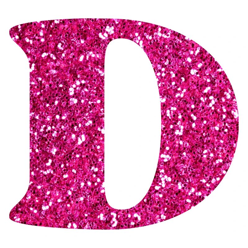 Glitzer rosa Buchstabe d