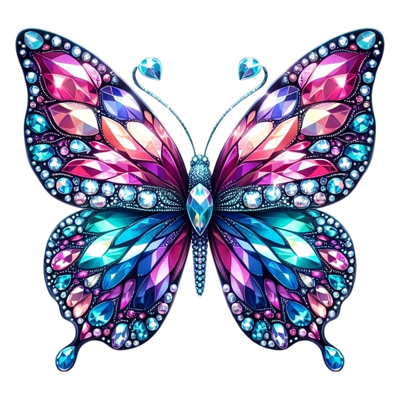 Butterfly, Diamond, Diamonds, Crystals, Crystal