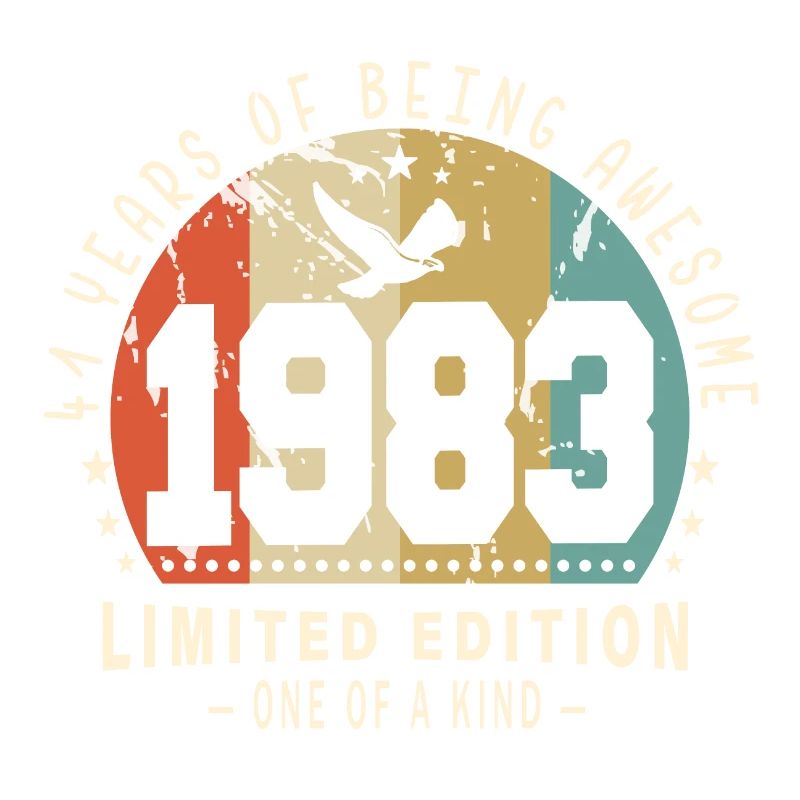 Original Born In 1983 Authentic Gift 1983 Bursdag