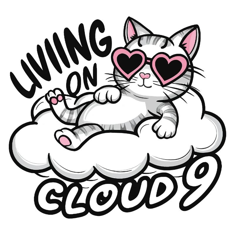 Katze Kätzchen auf Wolke 9