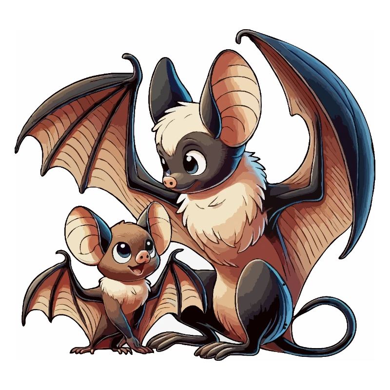 Bat mother with child