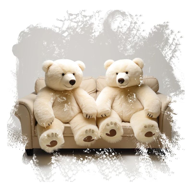 Cuddly Bears on the Sofa Duo