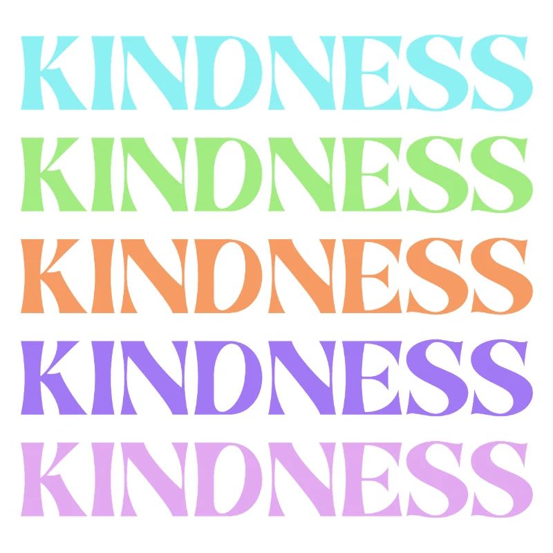 Kindness Rainbow Stacked Text