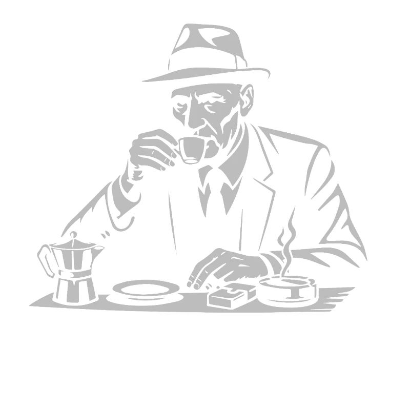 William S Burroughs drinking Espresso