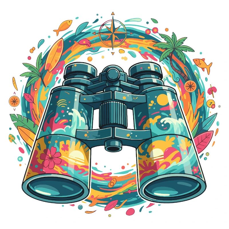 Tropical Explorer Binocular Illustration