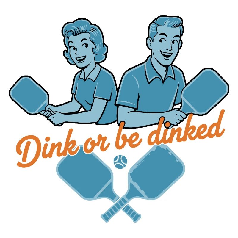 Pickleball-lustiger Spieler Dink Oder Werde Liebe