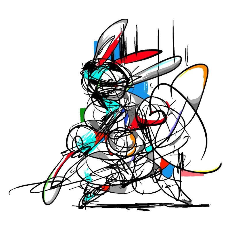 Easter Bunny/ Abstract