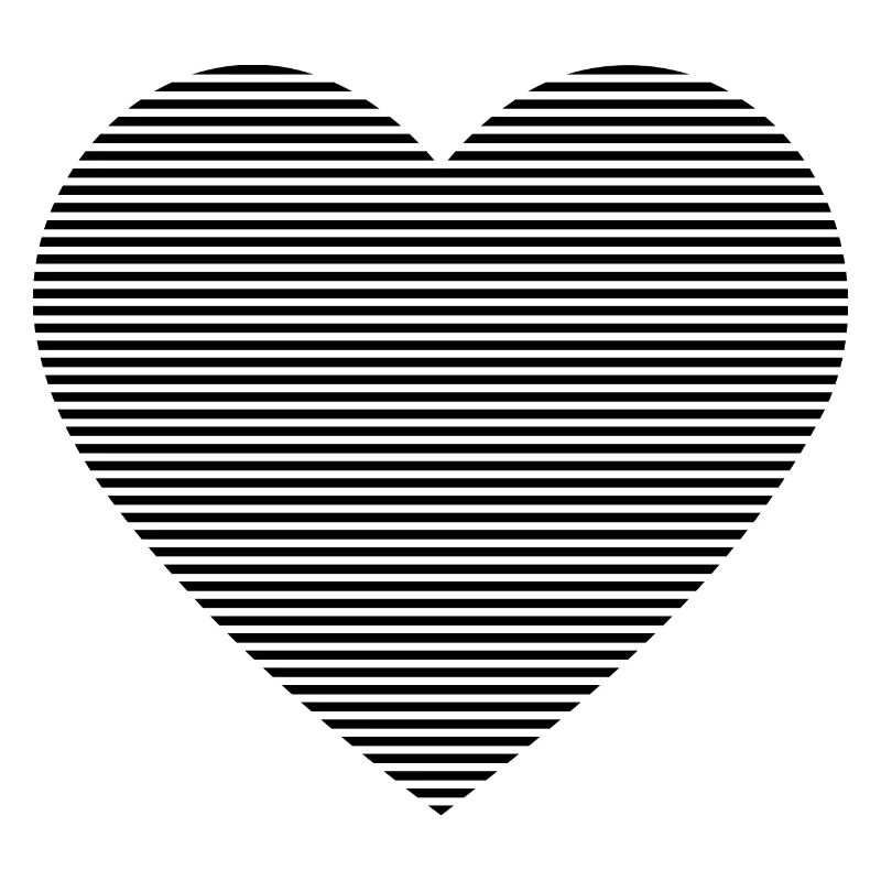 Lines heart striped pattern heart symbol shape