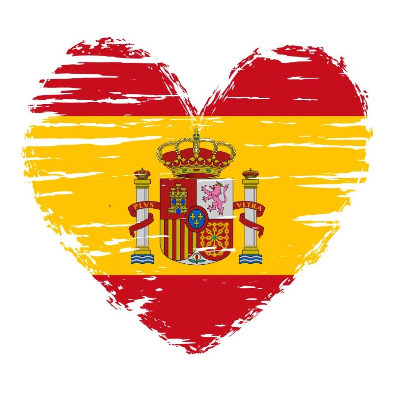 Espagne coeur drapeau drapeau blason