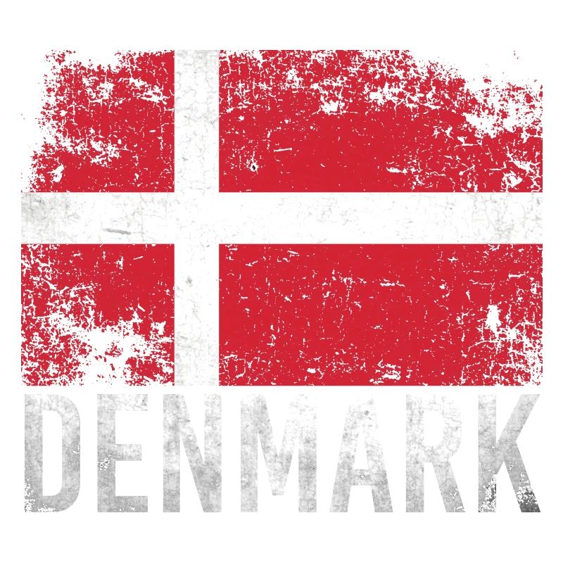 Danemark Grunge Drapeau Danemark Design