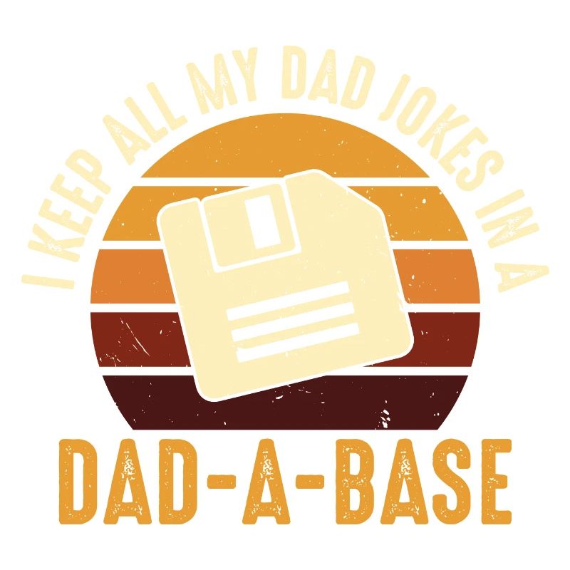 Dad Joke Floppy Disk Retro Design