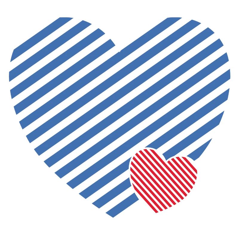 Double Heart - Design textile gift idea