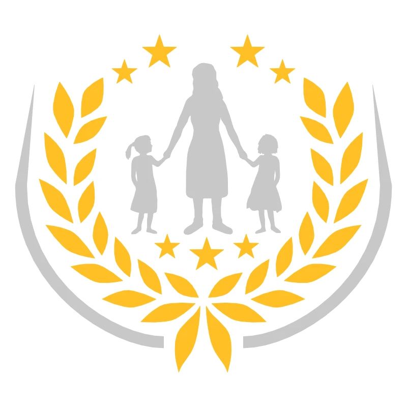 2 Töchter Mutter Lorbeerkranz