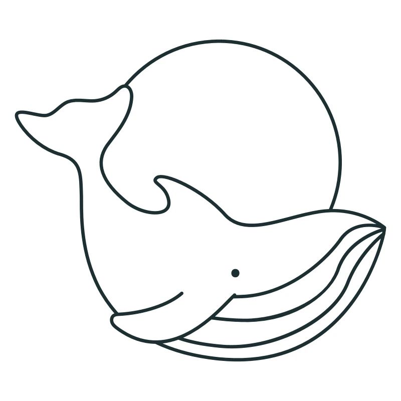 Cute whale circle