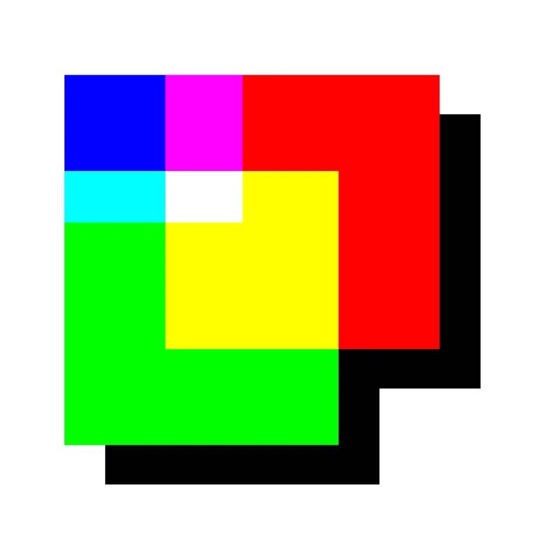 Mélange additif de couleur RVB Coin de couleur